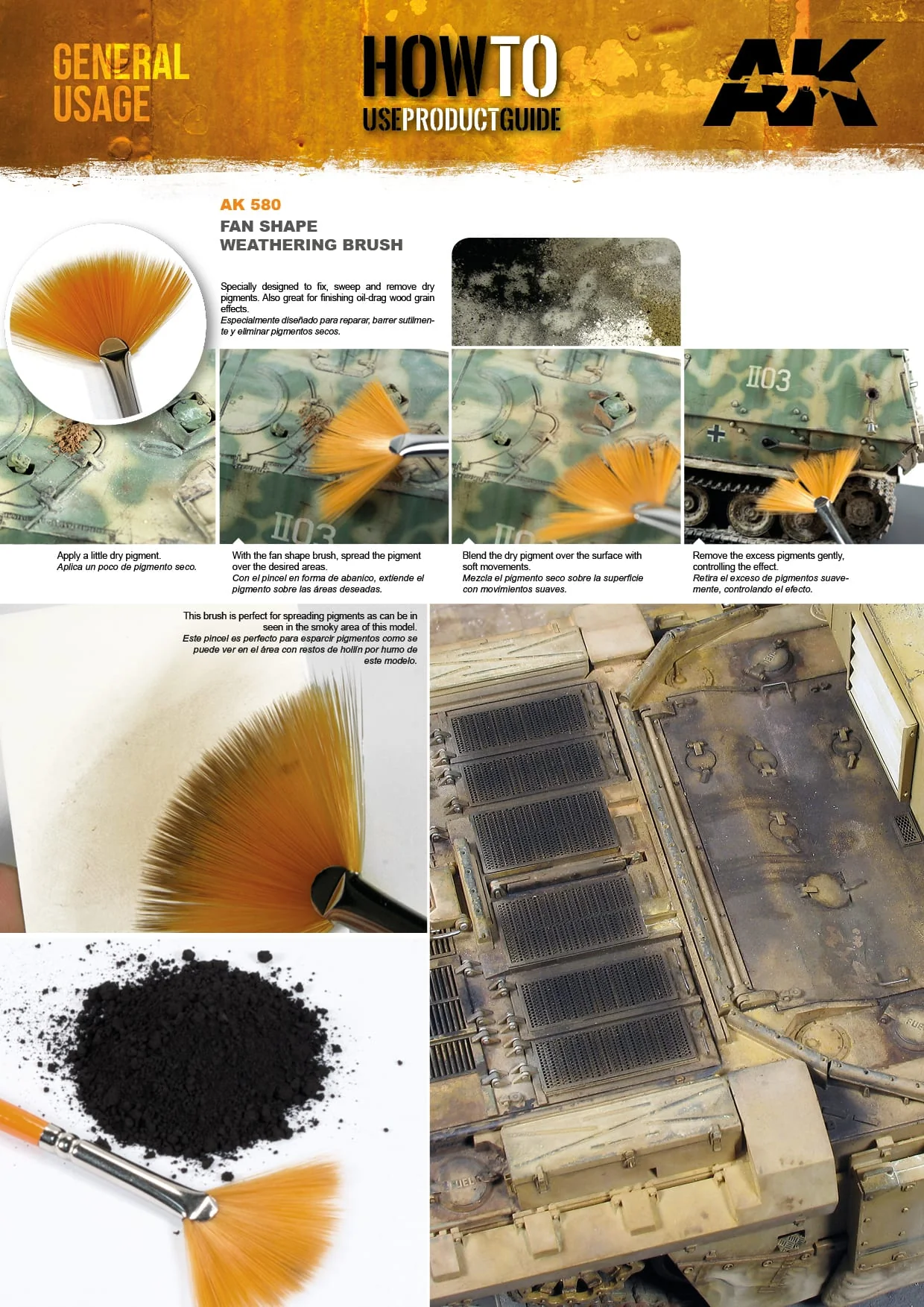 Ak-580 Fan Shape Weathering Brush - Image 2