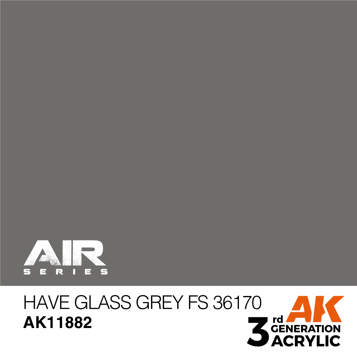 AK Interactive 3 Gen Acrylic Aircraft Modeling Colour 17ml - Have Glass Grey (FS 36170) - Image 2