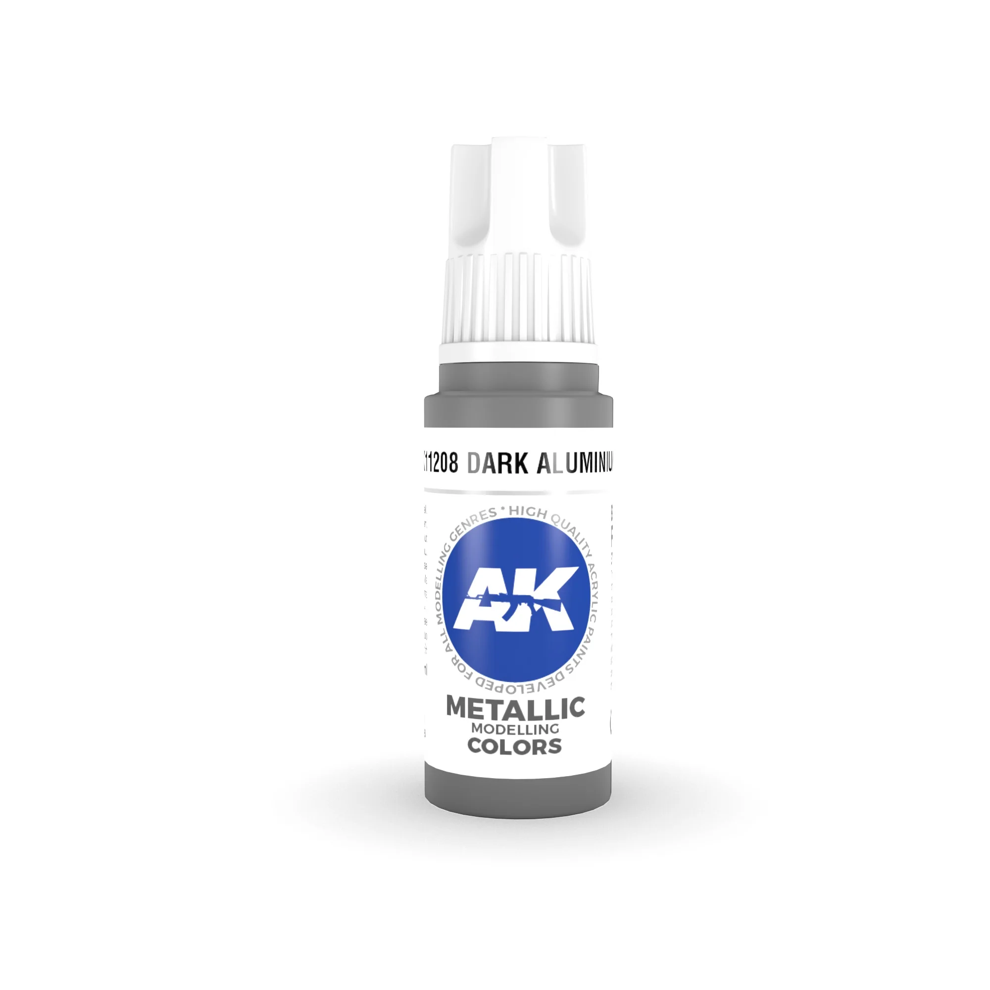 AK Interactive 3 Gen Acrylic Metallic Color 17ml - Dark Aluminium