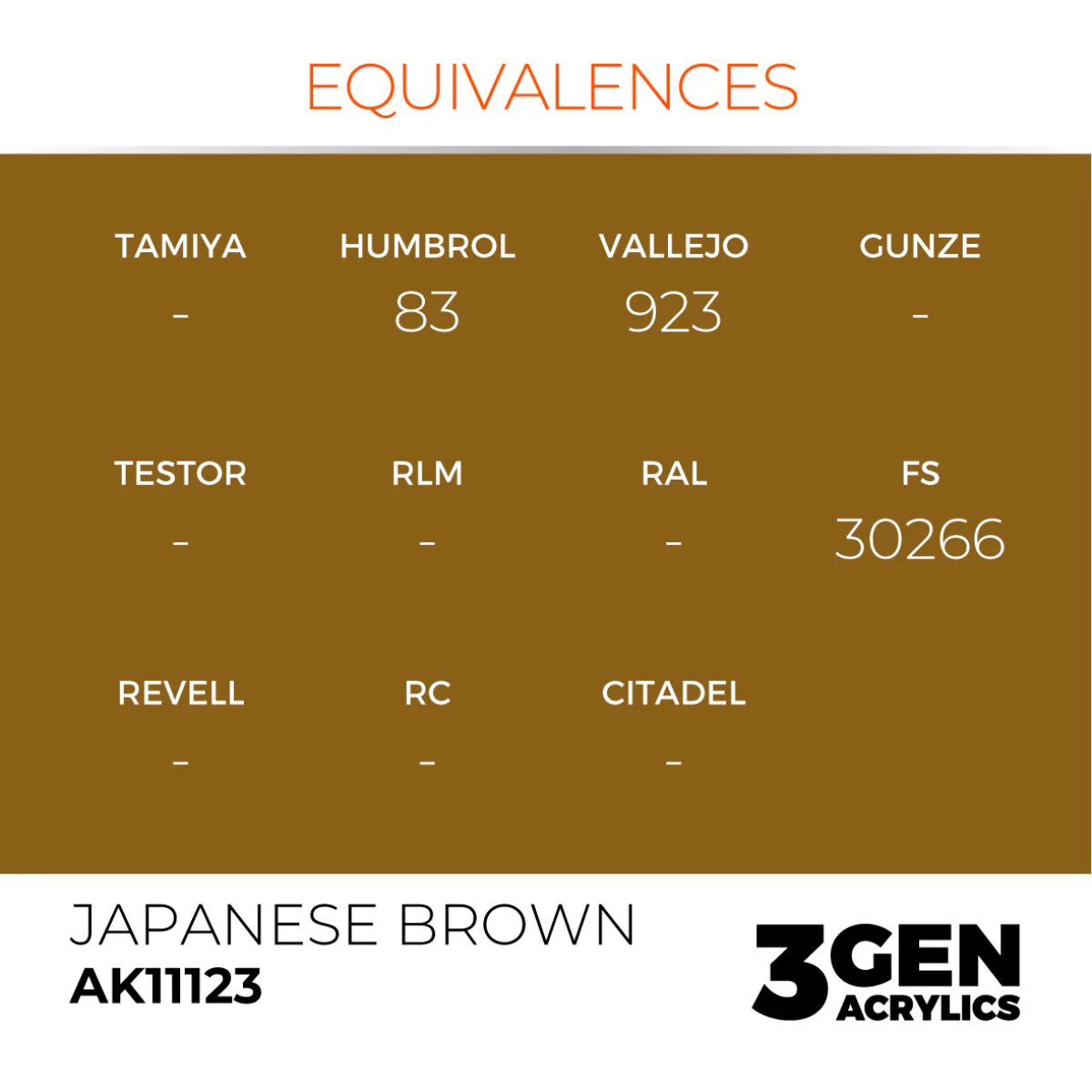 AK Interactive 3 Gen Acrylic Modeling Colour 17ml - Japanese Brown - Image 3