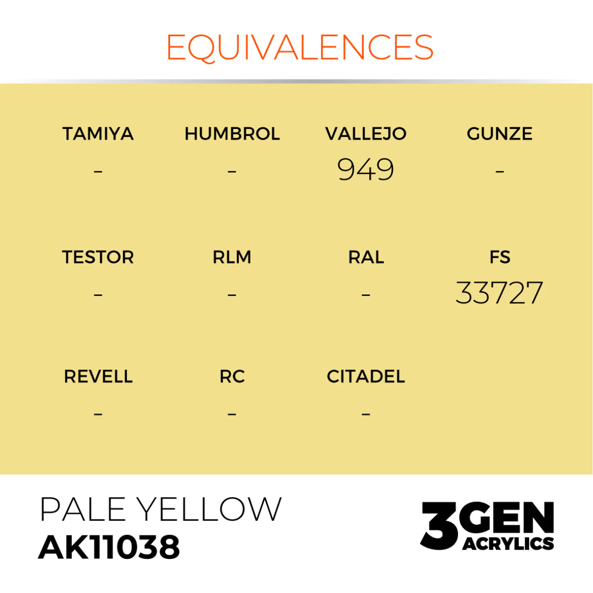 AK Interactive 3 Gen Acrylic Modeling Colour 17ml - Pale Yellow - Image 3
