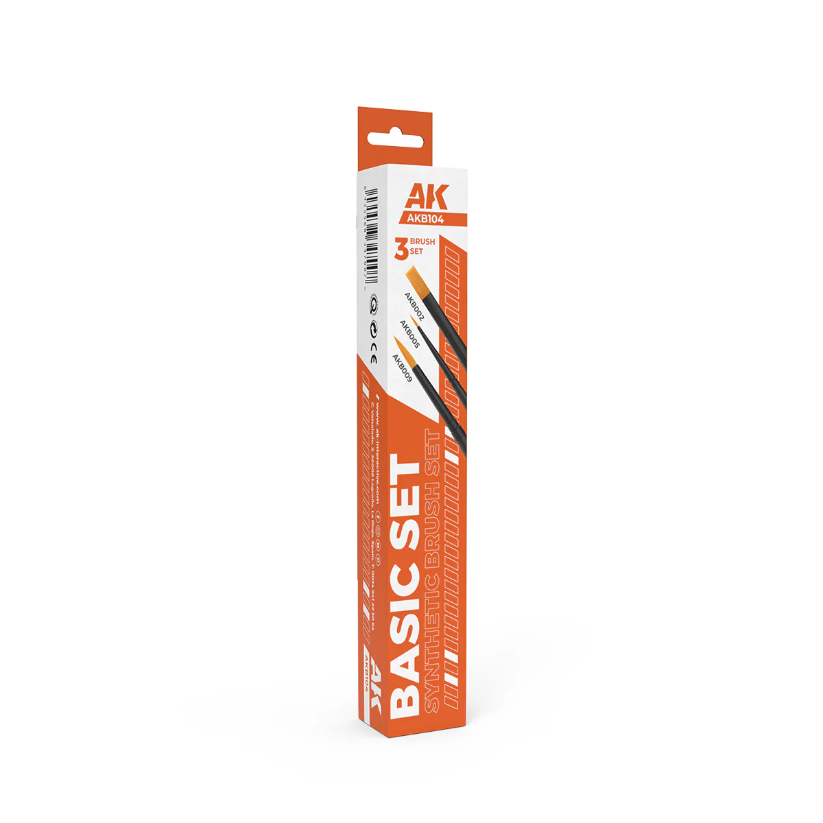 AK Interactive Basic Synthetic Brush 3-Piece Set