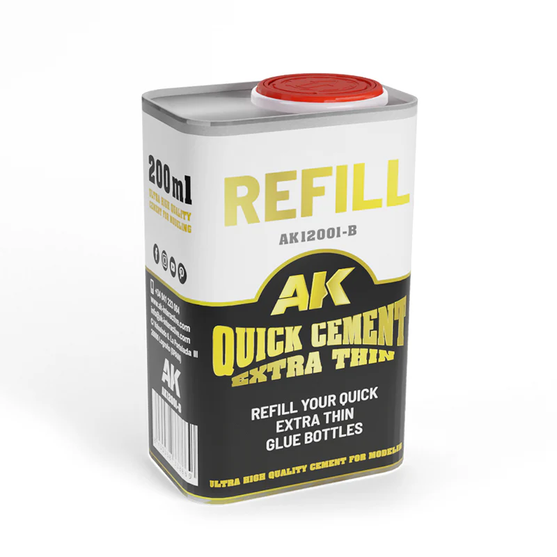 AK Interactive Basics Quick Cement 250ml - Extra Thin