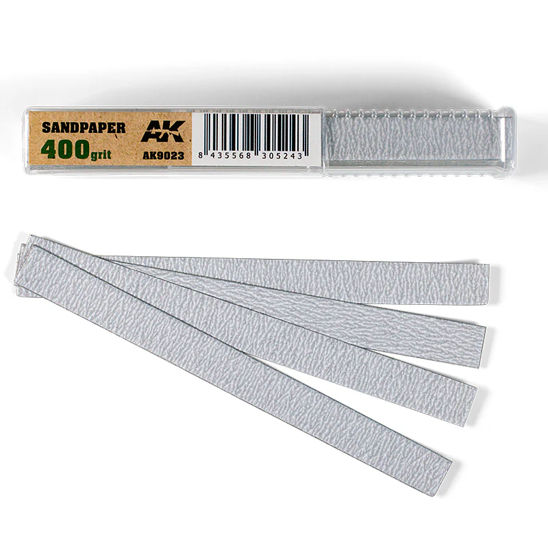 AK Interactive Dry Sandpaper 50-Piece Set - #400 Grit