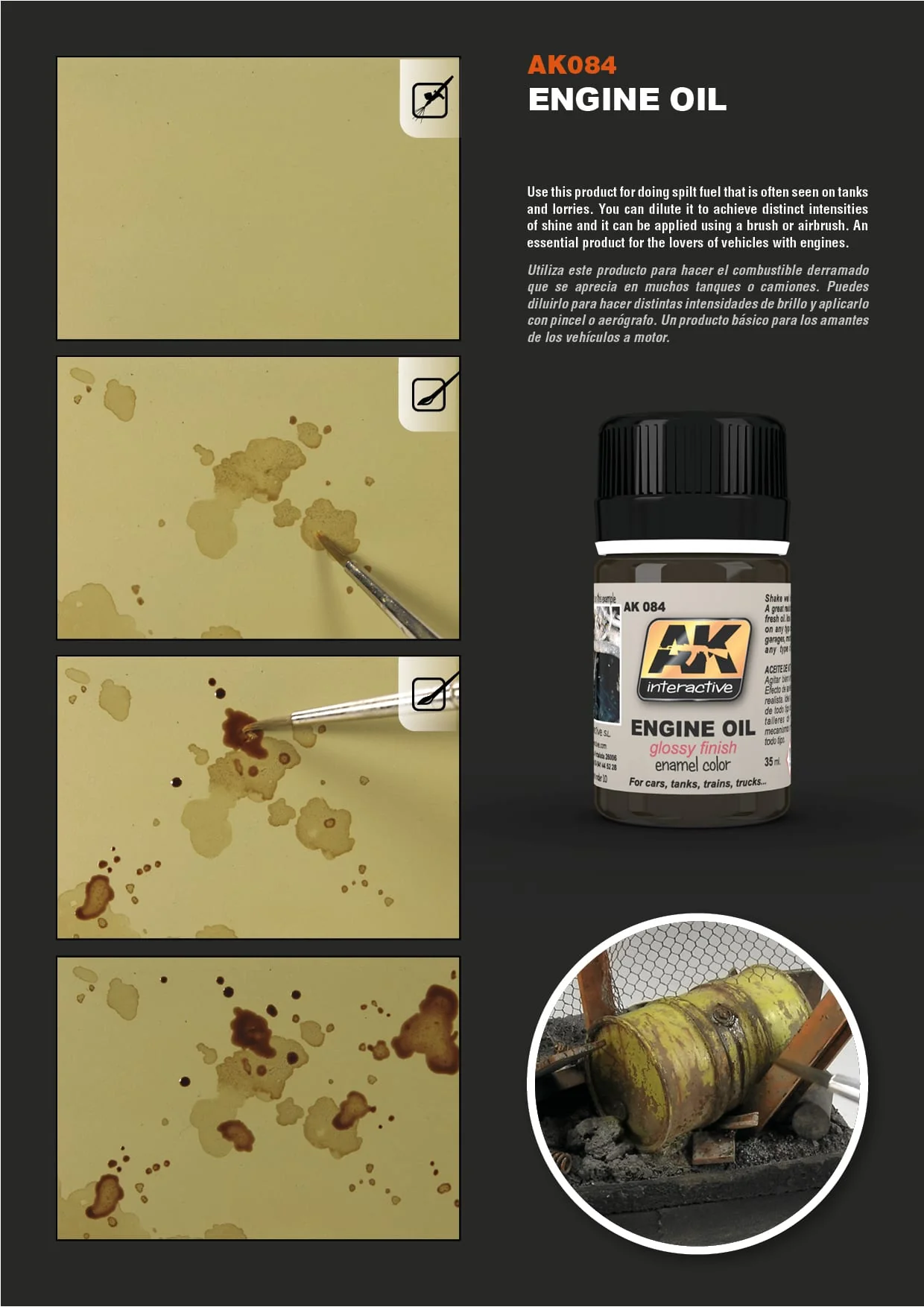 AK Interactive Fresh Engine Oil 35ml - Image 3