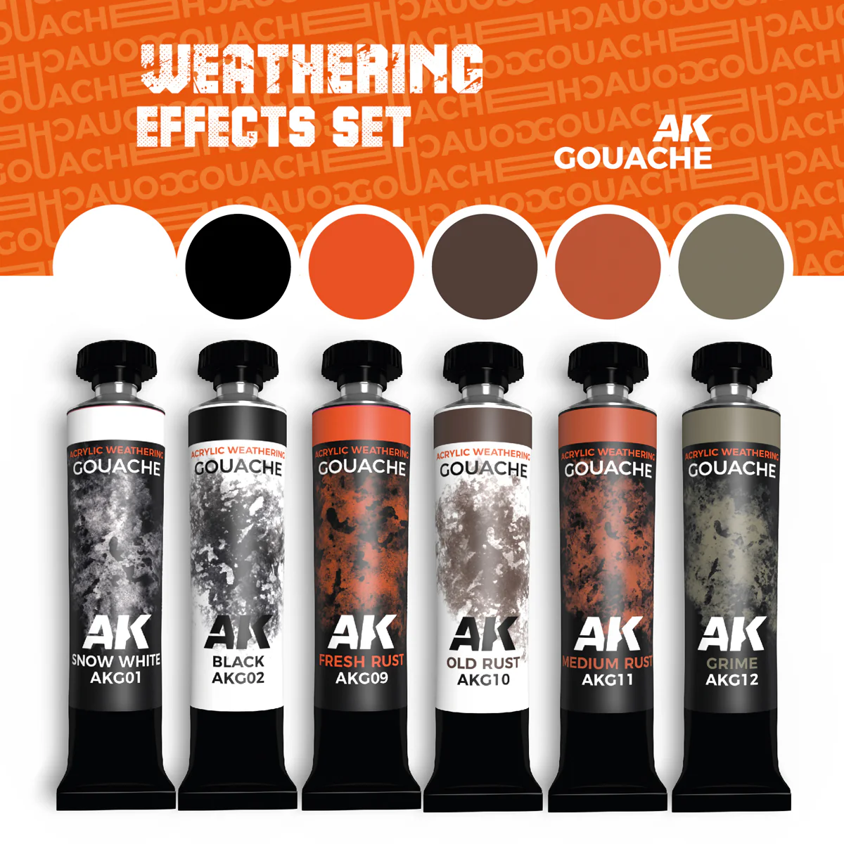 AK Interactive Gouaches Weathering Effects Set - Image 2