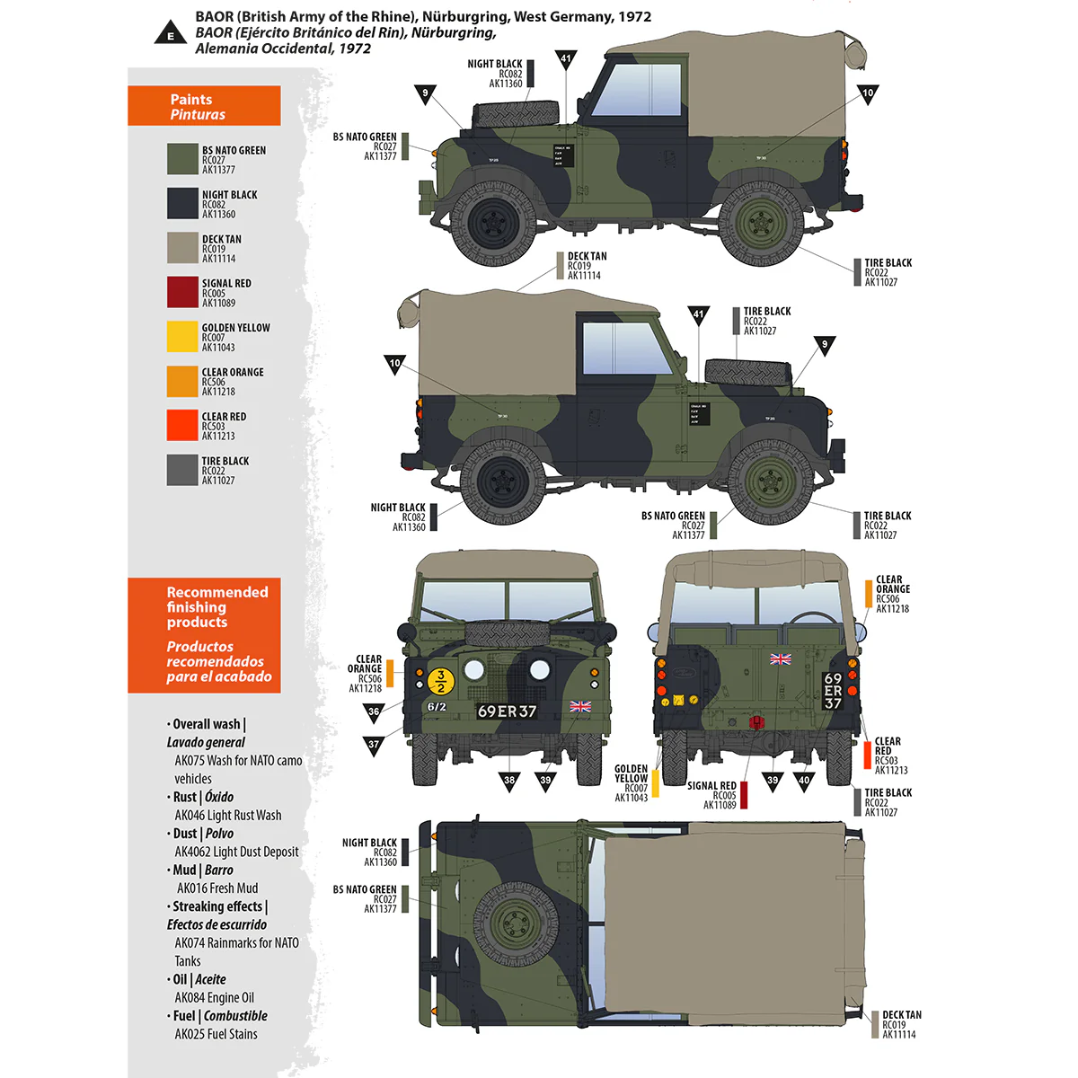 AK Interactive Land Rover 88 Series IIA Rover 8 1/35 Scale Model Kit - Image 5