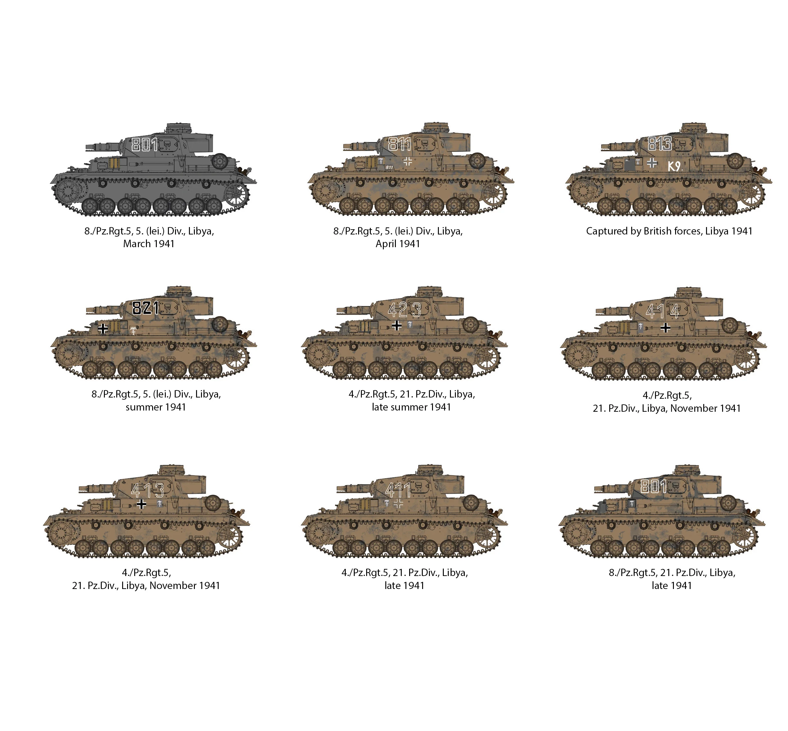 AK Interactive PZ.KPFW.IV Ausf.D Afrika Korps + 5 Figures German Tank Crew Afrika Korps 1/35 Scale Model Kit - Image 6
