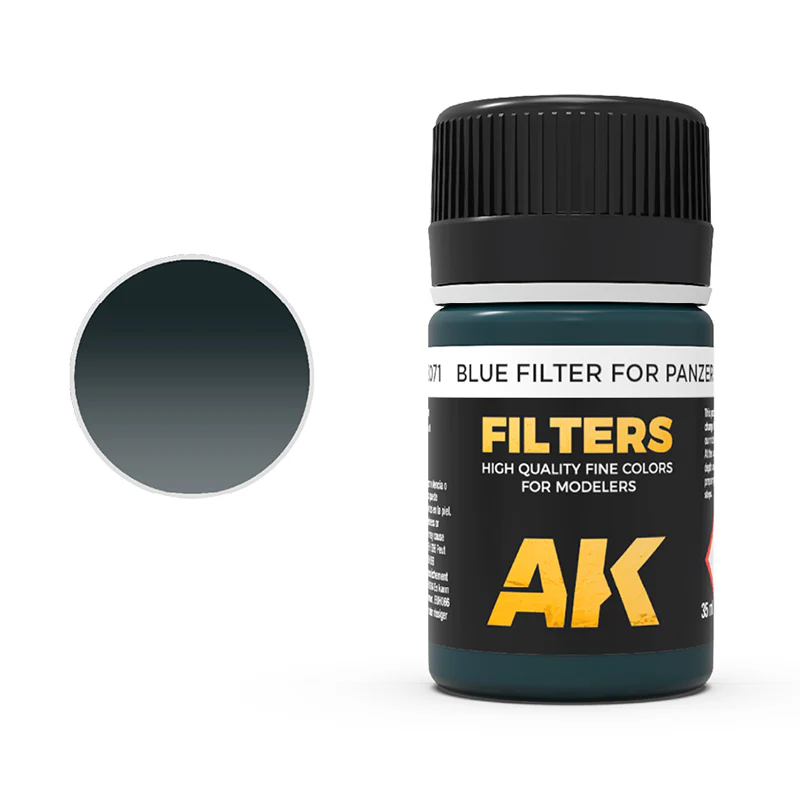 AK Interactive Weathering Blue Filter Paint 35ml - Panzer Grey