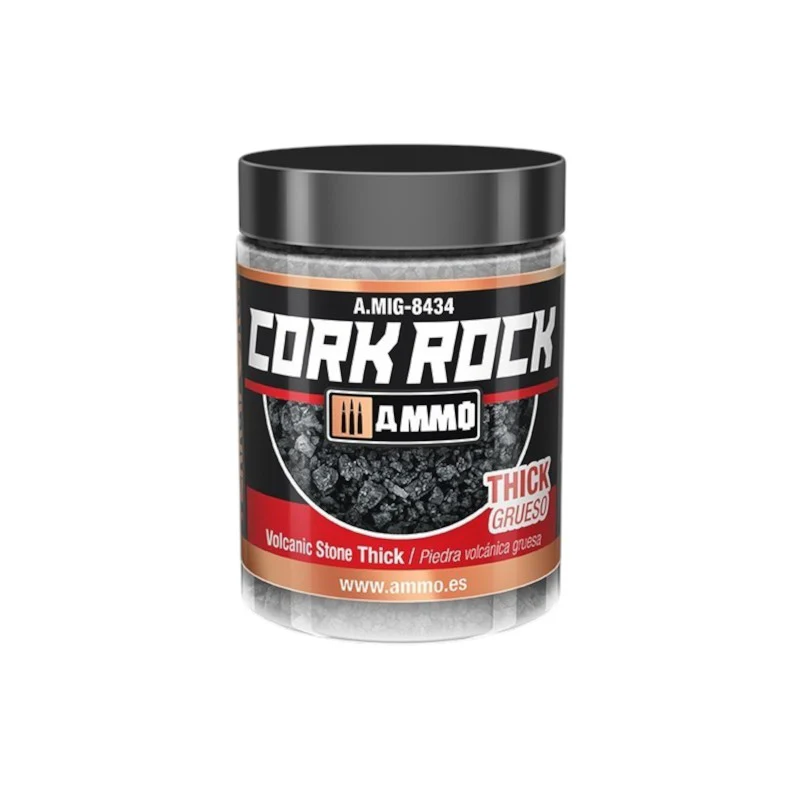 Ammo by MIG - Dioramas Terraform Cork Rock 100ml - Volcanic Rock Thick