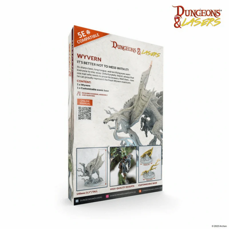 Archon Studio Dungeons & Lasers: Dragons - Wyvern Miniature - Image 2