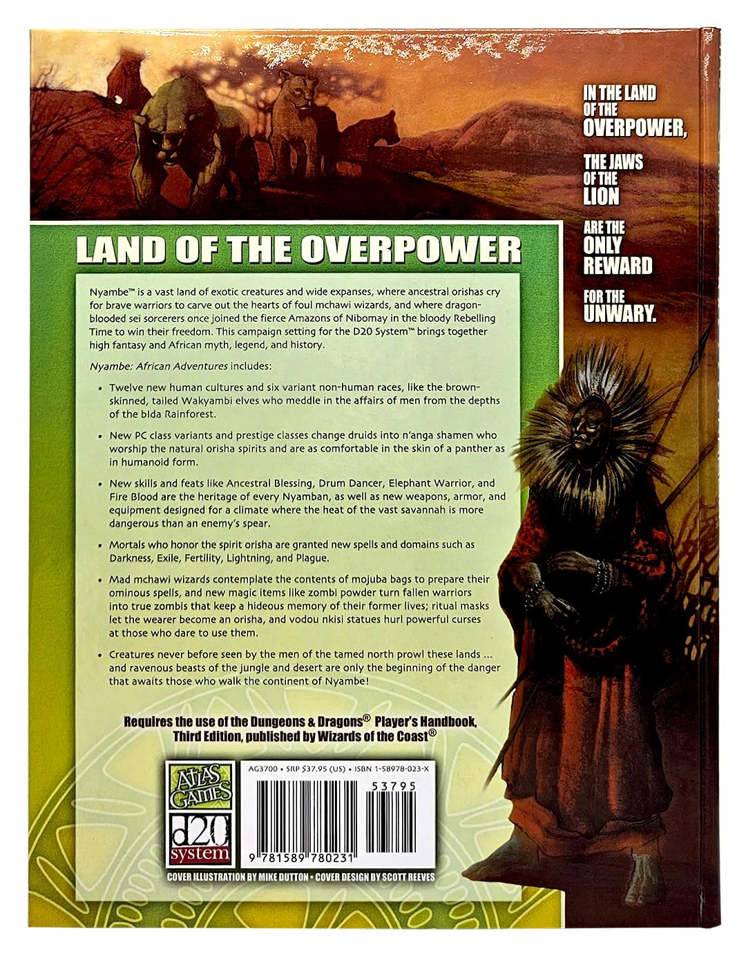 Atlas Games Nyambe African Adventures RPG Book - Image 2