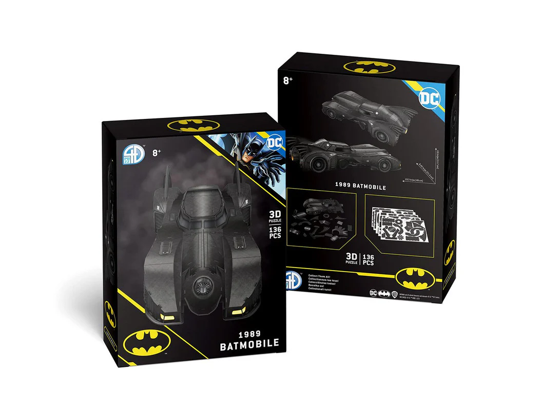 Batman 1989 Batmobile 3D Puzzle Paper Model Kit - Image 2