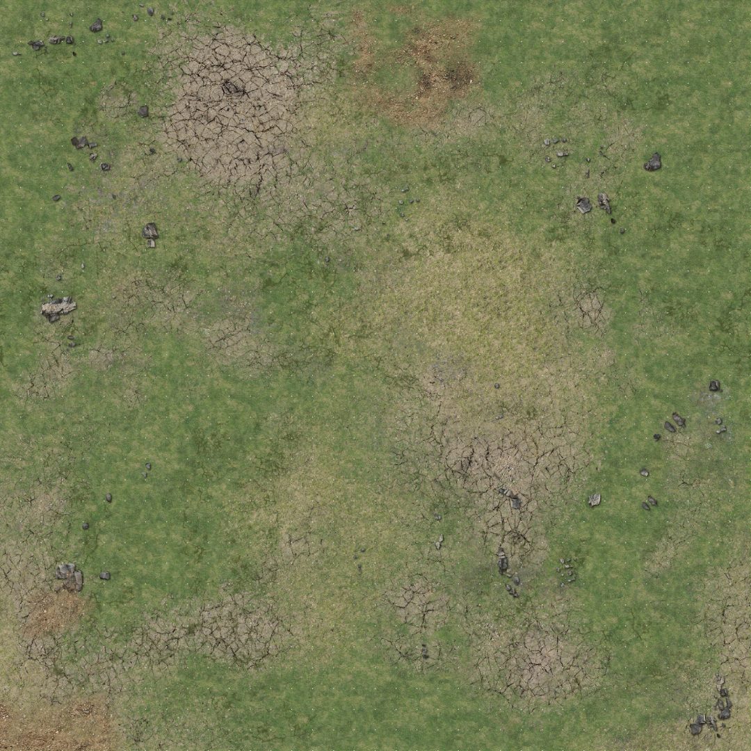 Battle Systems Fantasy Dungeon Gaming Mat with Grid 3-Feet x 3-Feet - Grassy Fields - Image 2