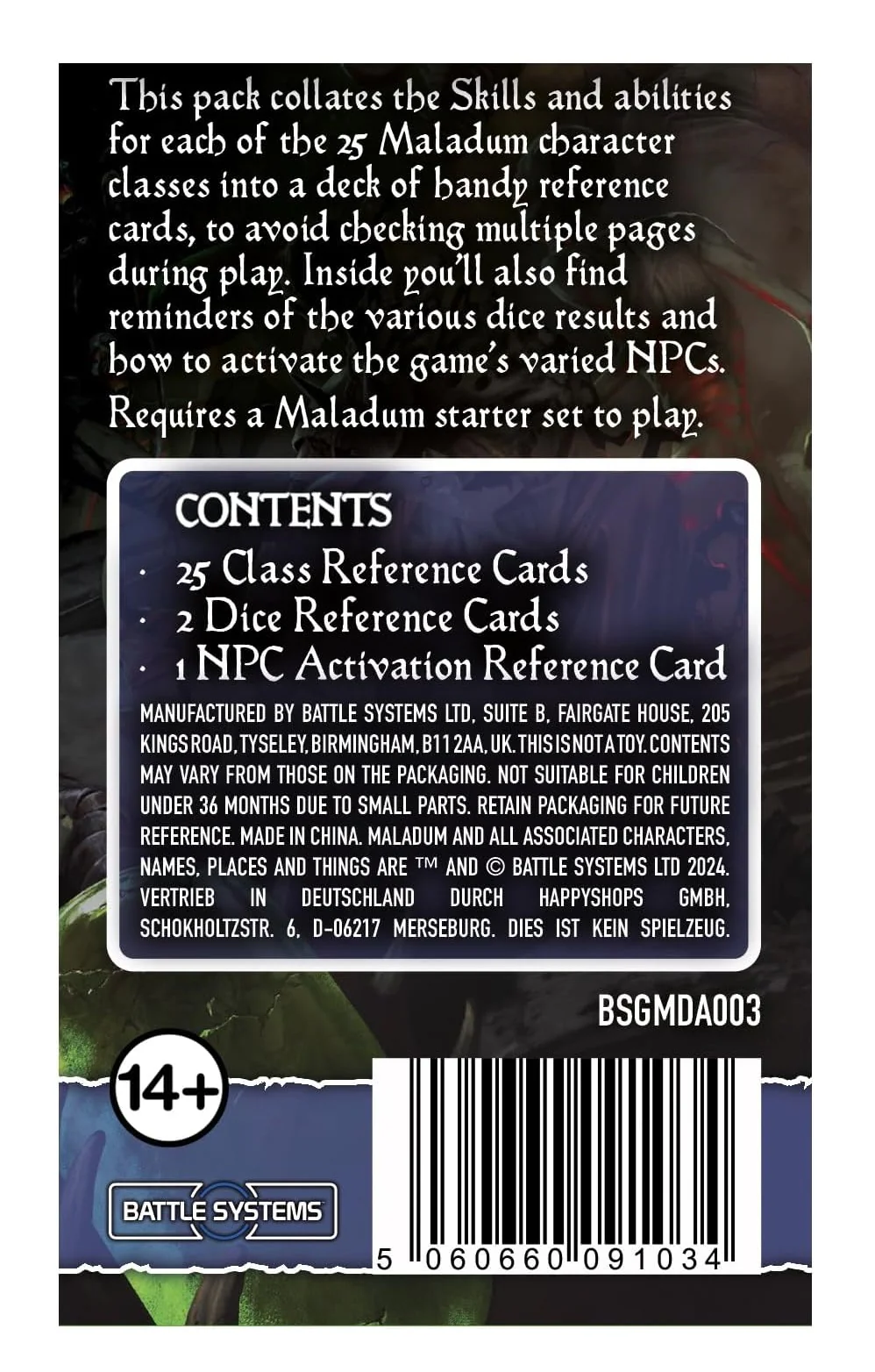 Battle Systems Maladum Reference Cards - Image 2