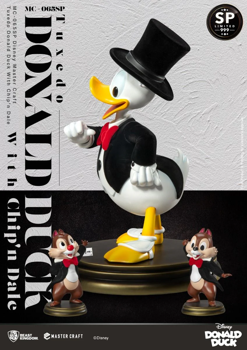Beast Kingdom Disney Master Craft: Tuxedo Donald Duck and Chip 'n Dale - Image 2