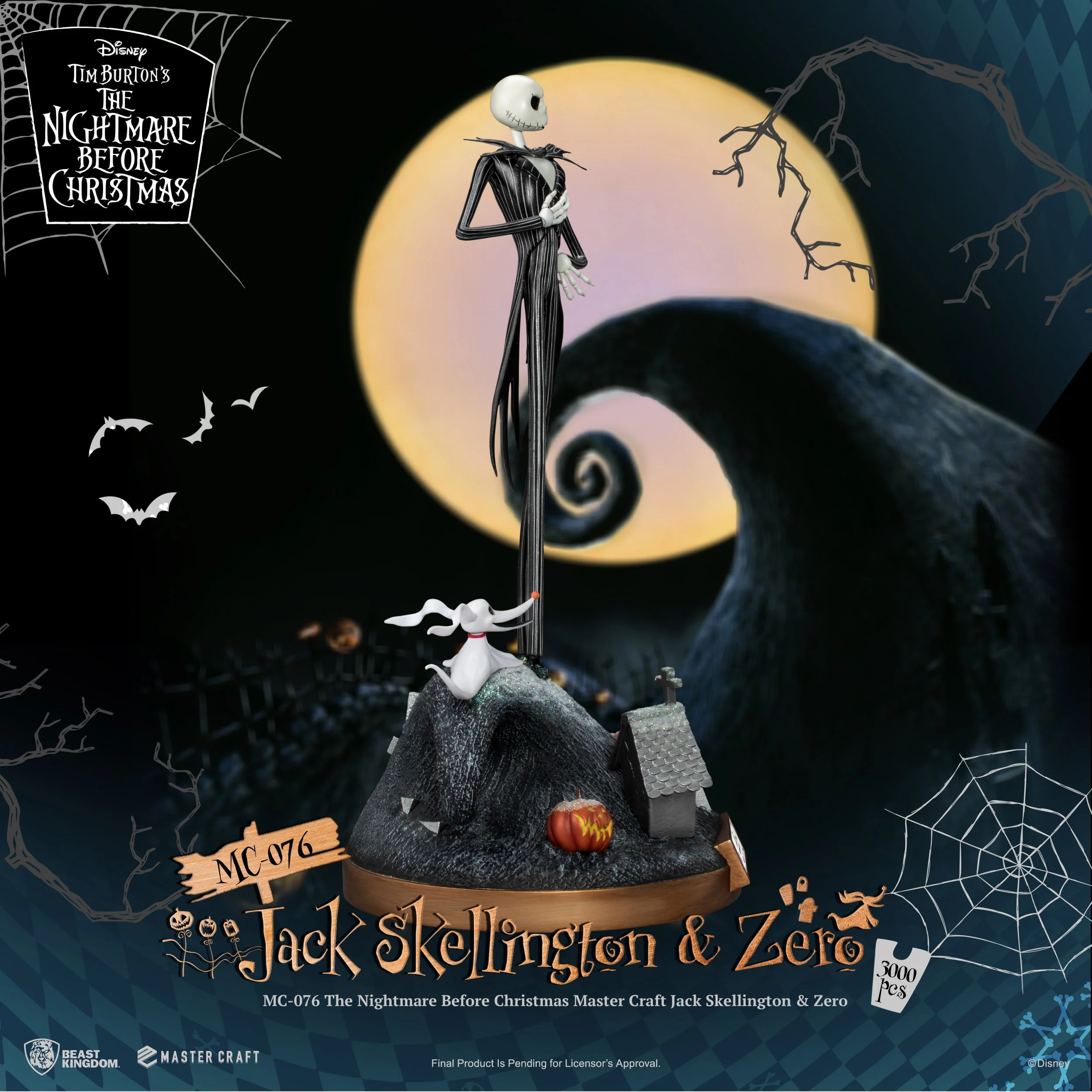 Beast Kingdom Master Craft The Nightmare Before Christmas Jack Skellington & Zero - Image 2
