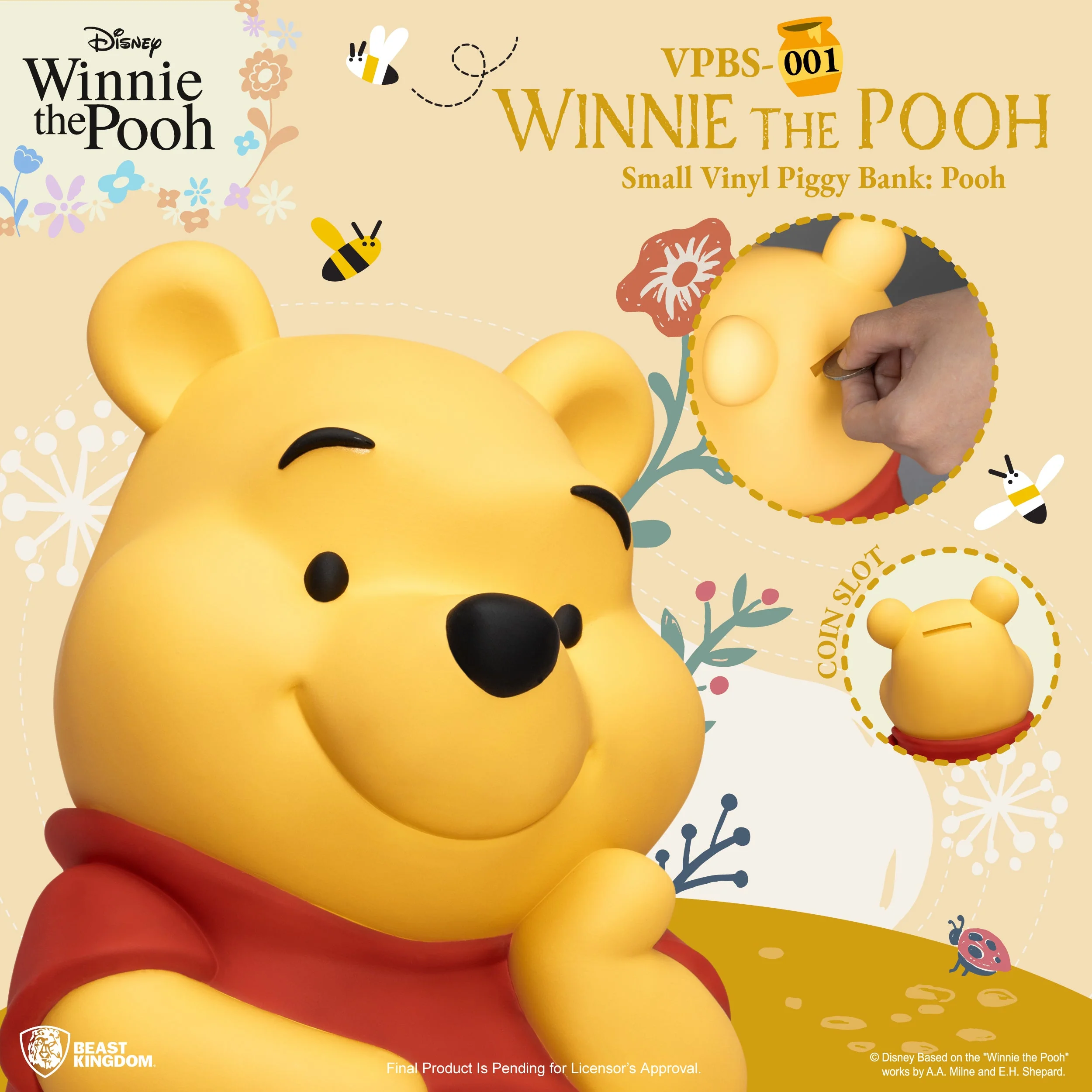 Beast Kingdom Winnie The Pooh Small Vinyl Piggy Bank: Pooh - Image 3