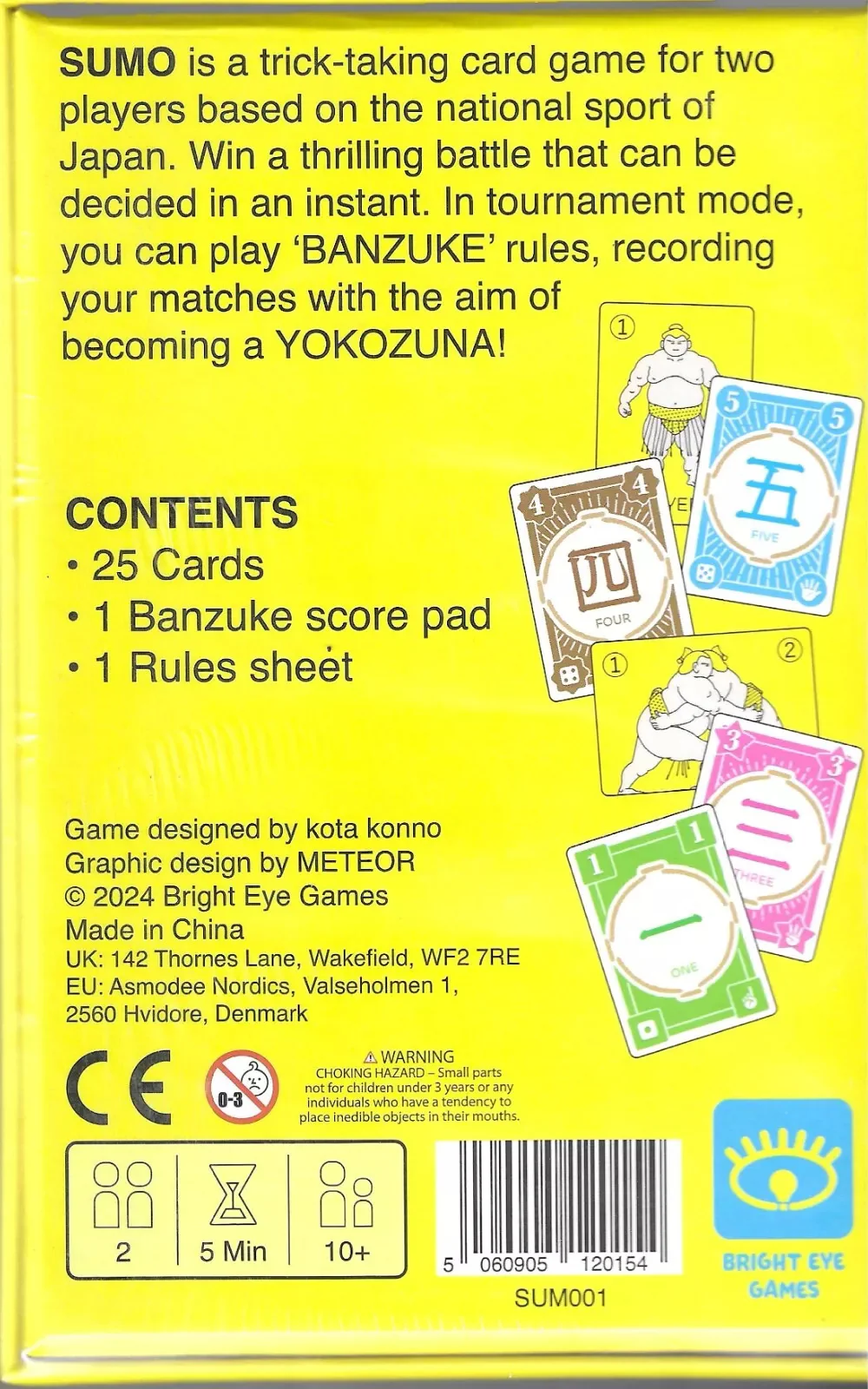 Bright Eye Games SUMO Trick-Taking Card Game - Image 2