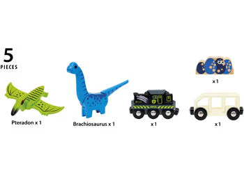 BRIO - Dinosaur Battery Train 5 Pieces - Image 4