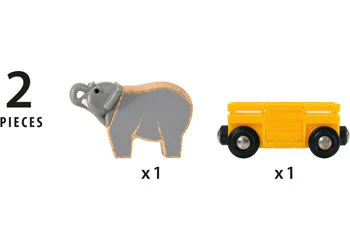 BRIO - Elephant and Wagon 2 Pieces - Image 2