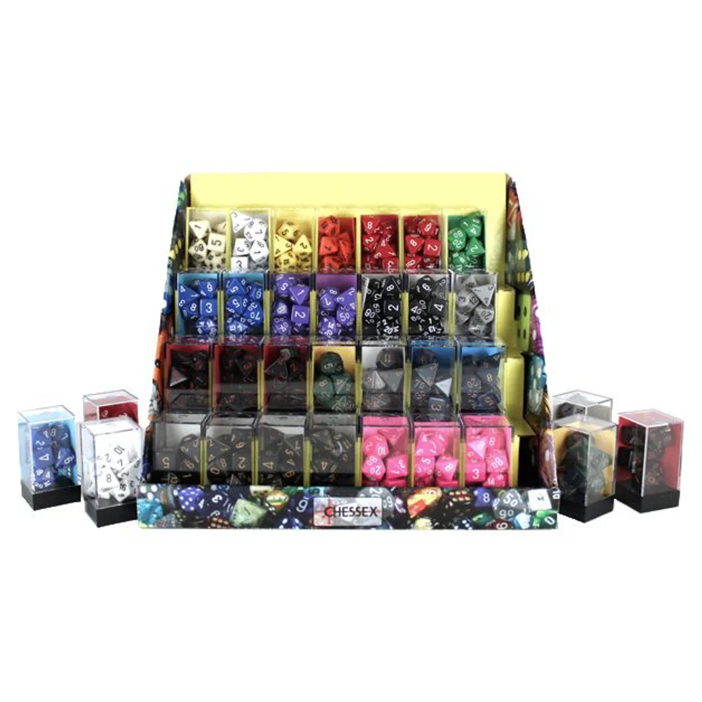 Chessex - Opaque Polyhedral Dice Box of 50 Sets - Assorted