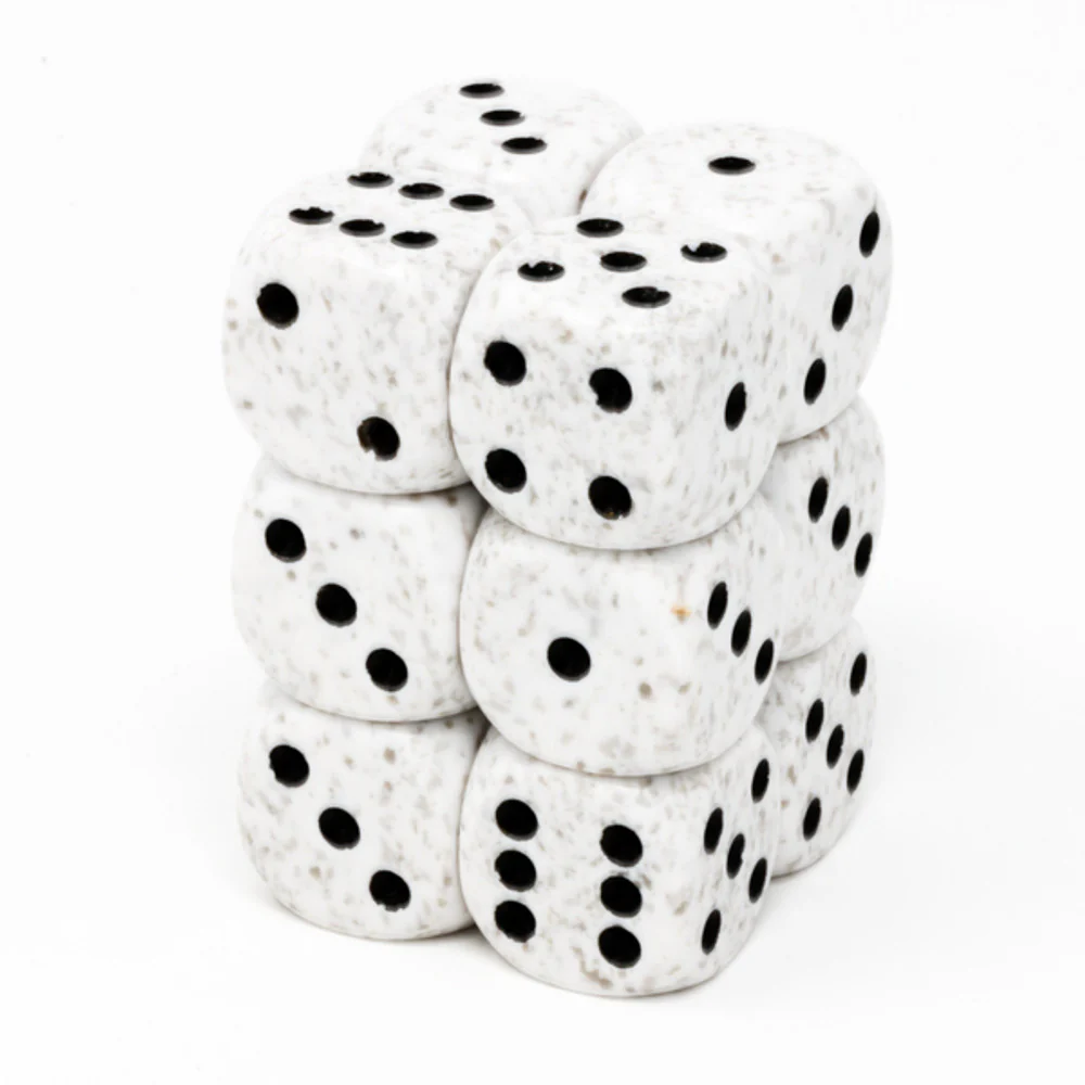 Chessex - Speckled 16mm D6 Dice Block 12-Piece Set - Arctic Camo - Image 2