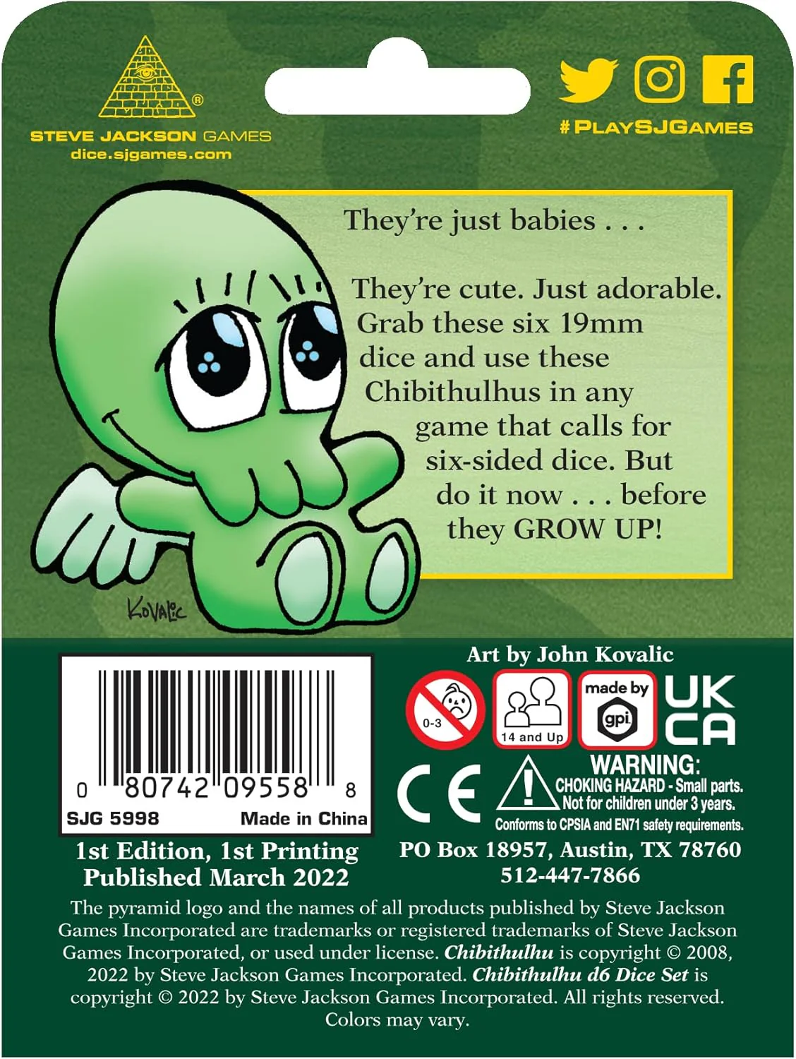 Chibithulhu D6 Dice Set - Image 2