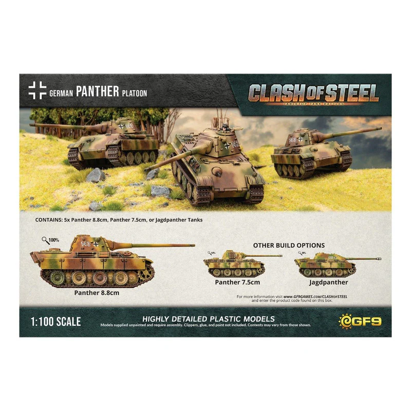 Clash of Steel: Panther (8.8cm) Tank Platoon (CSG02) - Image 2