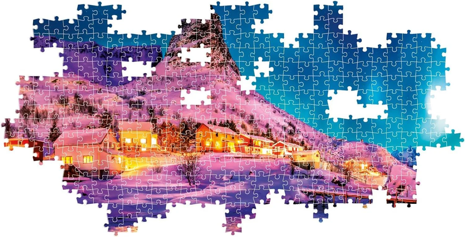 Clementoni - Panorama Puzzle Night Lofoten Island Norway 1,000 Pieces - Image 2