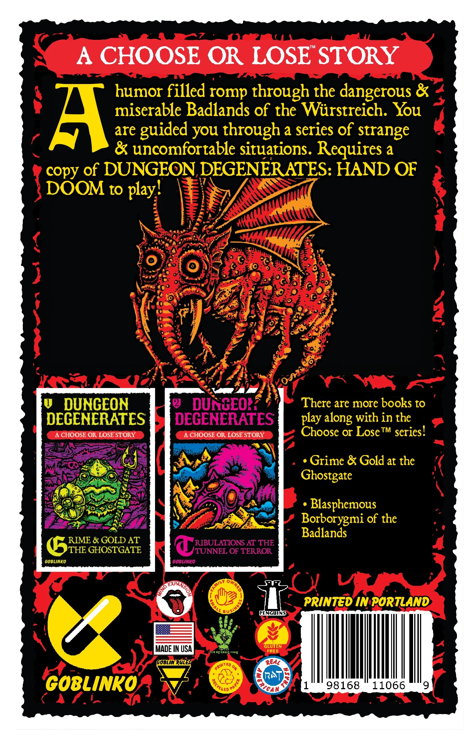 Dungeon Degenerates: Choose or Lose 3 - Blasphemous Borborygmi of the Badlands Book - Image 2