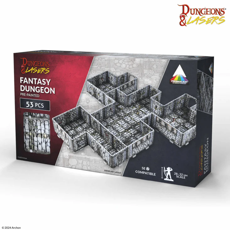 Dungeons & Lasers PrismaCast Pre-Painted Terrain Scale Model- Fantasy Dungeon