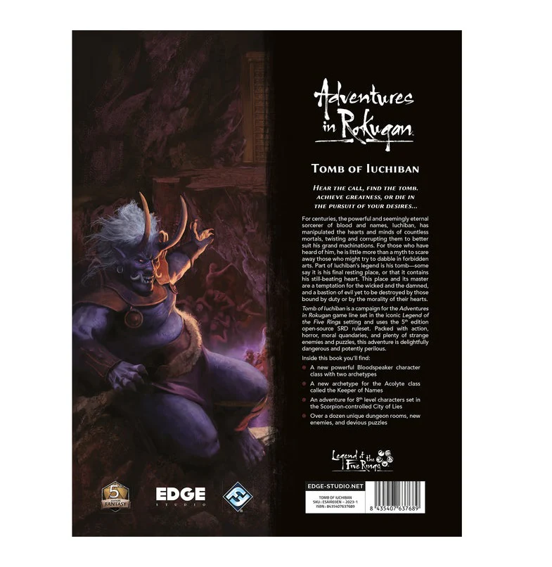 Edge Studios Adventures in Rokugan RPG: Tomb of Iuchiban Sourcebook - Image 2