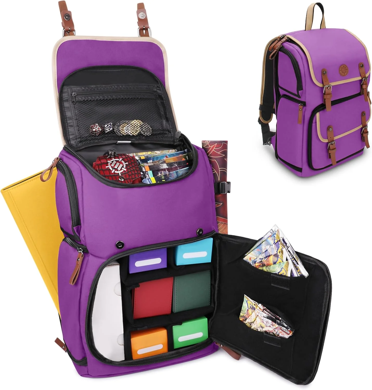 Enhance - Designer Edition Mid-Size Trading Card Storage Box Backpack - Purple (Preorder)
