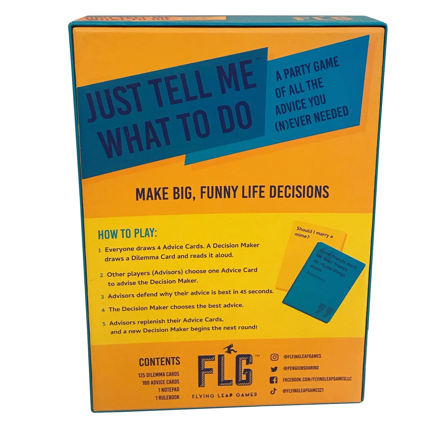 Fling Leap Games Just Tell Me What To Do Card Game - Image 2