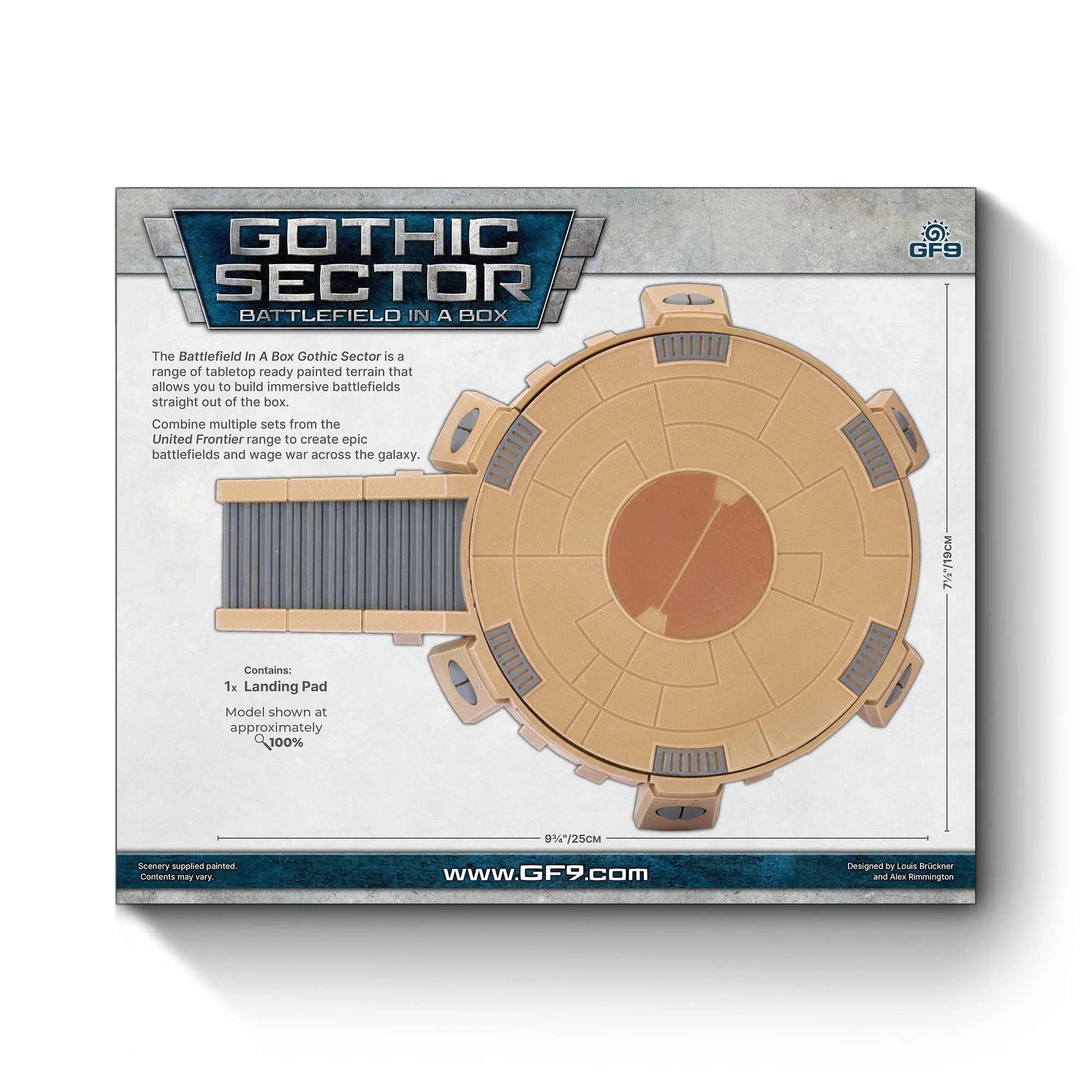 Gale Force Nine Battlefield in a Box Gothic Sector United Frontier Landing Pad - Image 2