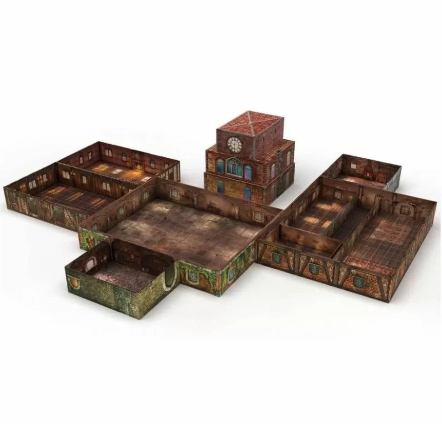 Gale Force Nine Tenfold Dungeon: The Town Modular Roleplaying Terrain Set - Image 2