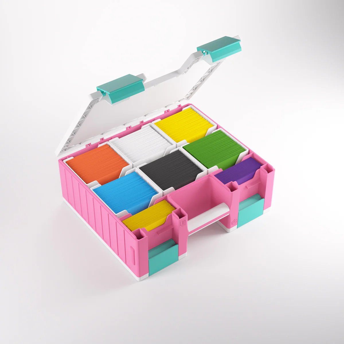 Gamegenic - Game Castle for Cards and Gaming Accessories - Pink/White/Teal - Image 4