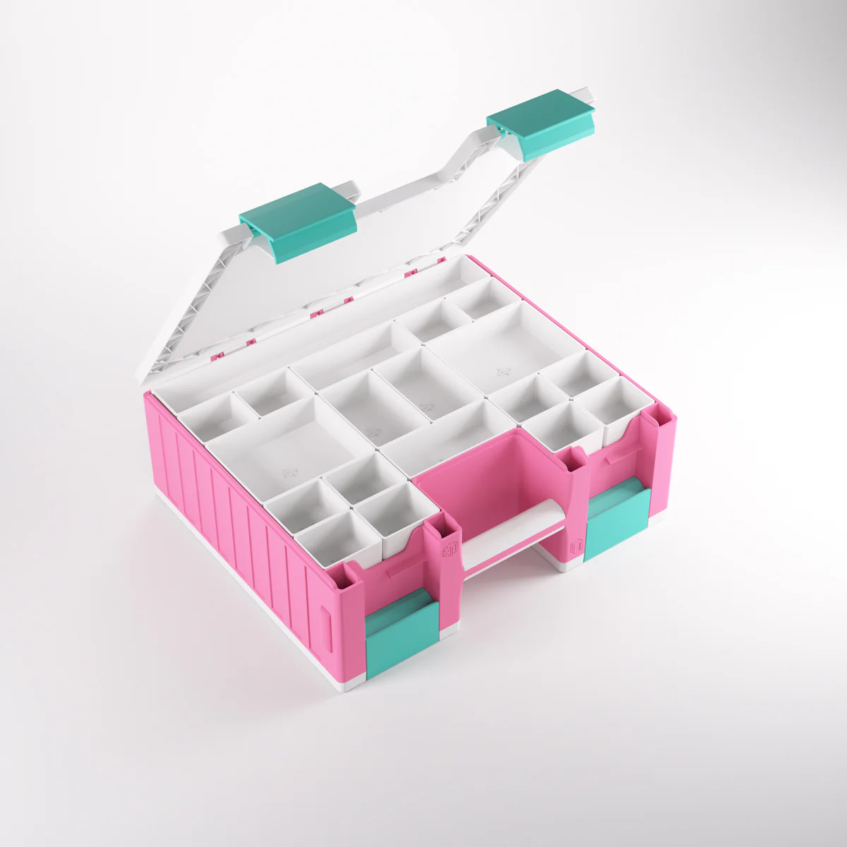 Gamegenic - Game Castle for Cards and Gaming Accessories - Pink/White/Teal - Image 5