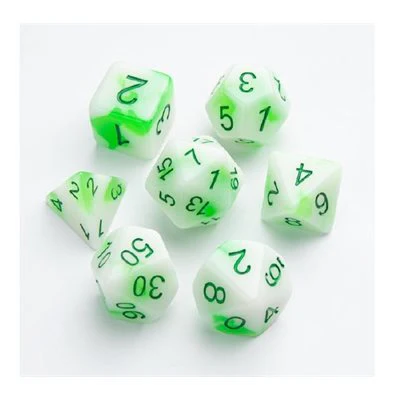 Gamegenic Glow Series - Venom Stones - RPG Dice Set (7 Die Set)