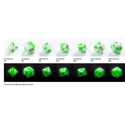 Gamegenic Glow Series - Venom Stones - RPG Dice Set (7 Die Set) - Image 2