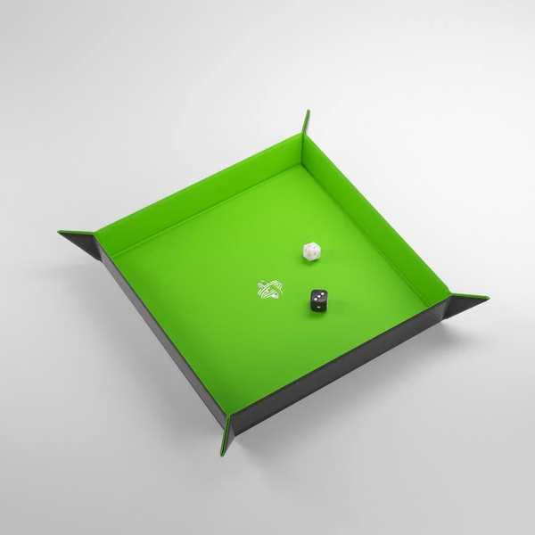 Gamegenic - Square Magnetic Dice Tray - Black/Green