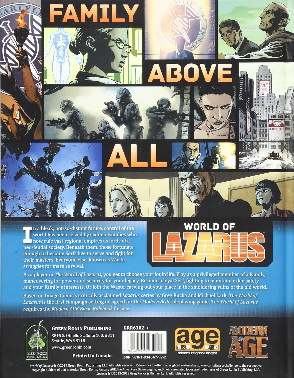 Green Ronin Modern AGE RPG: The World of Lazarus Campaign Setting - Image 2
