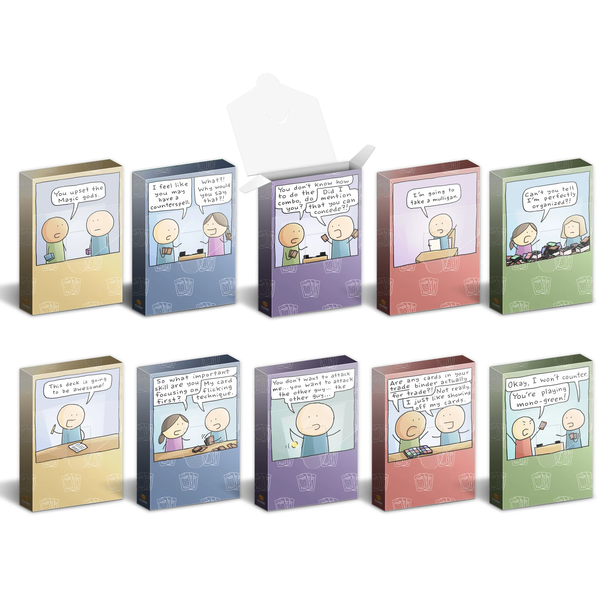 Hit Point Press Cubeamajigs Reusable Gaming Pack 10-Piece Set - Cardboard Crack Set 2