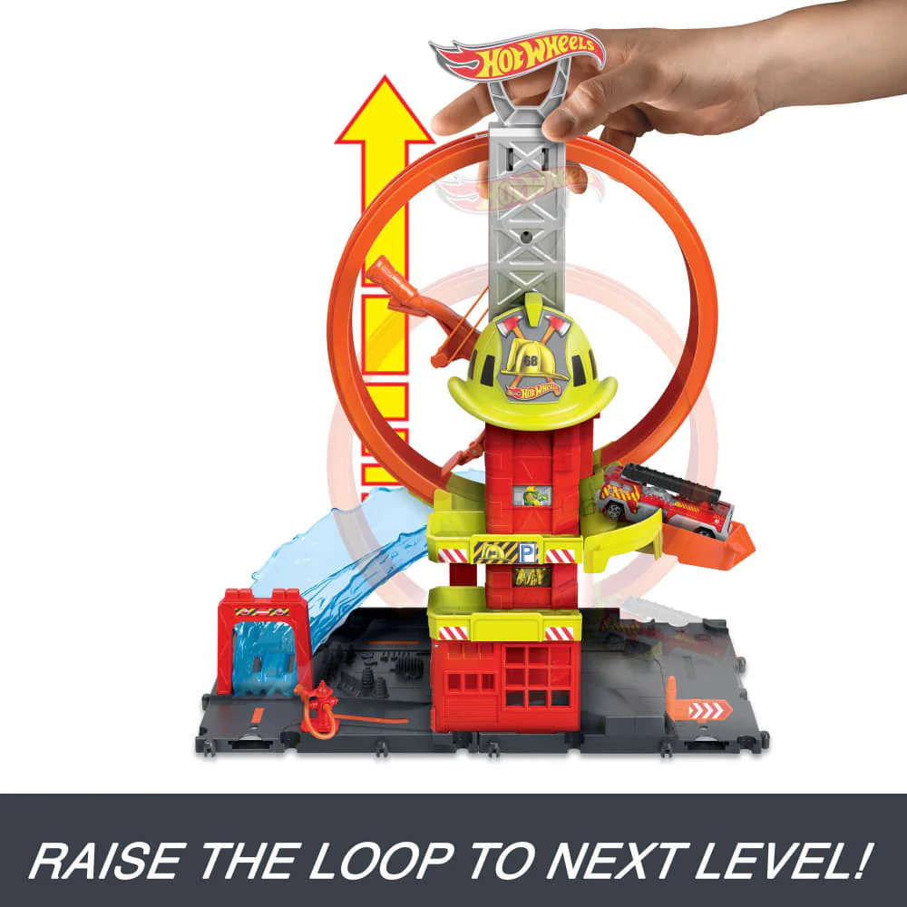 Hot Wheels City Super Loop Fire Station Playset - Image 5