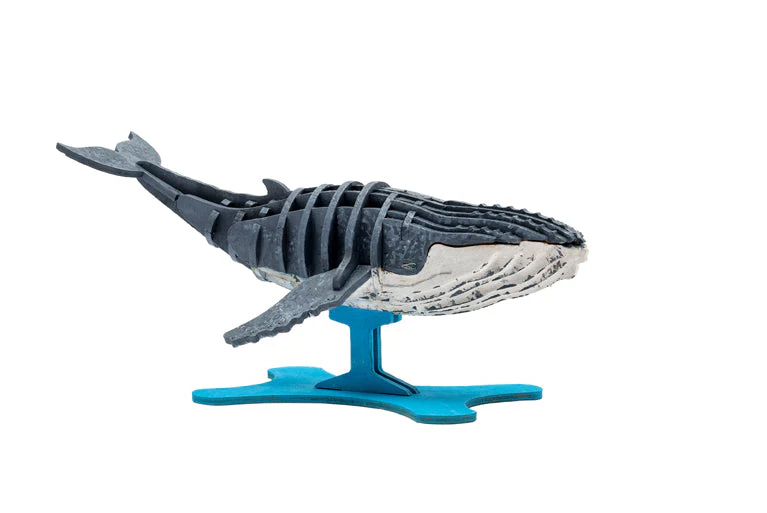 Incredibuilds Animal Collection's Humpback Whale 3D Wood Model and Book - Image 2