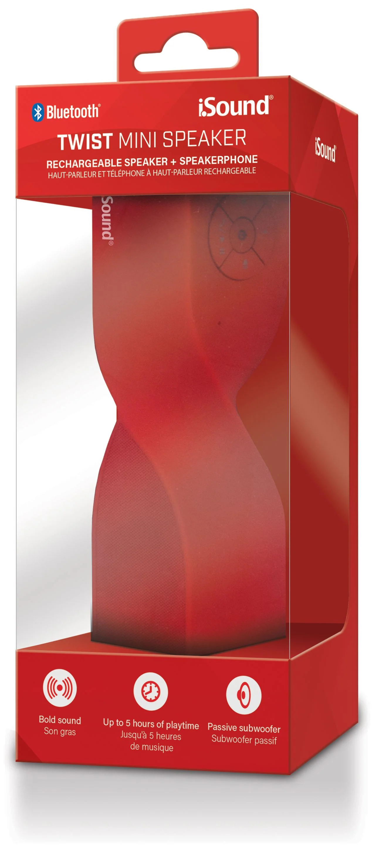 iSound - Twist Mini Bluetooth Speaker - Red