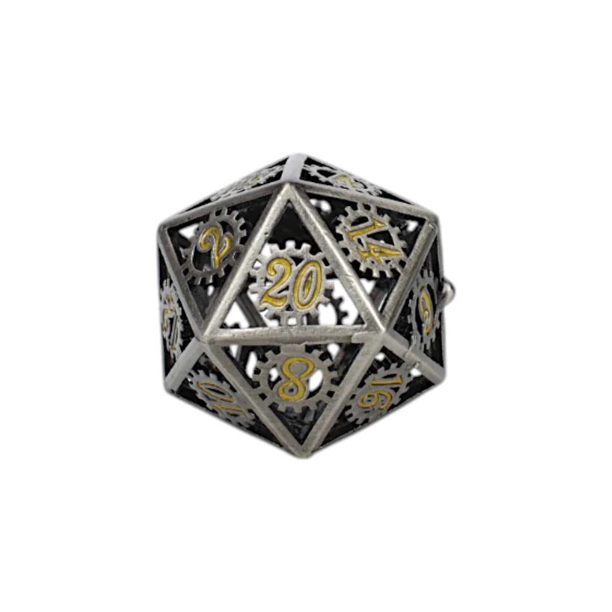 Let's Play Games - Clockwork Sun Dice Set - Chrome/Gold - Image 2