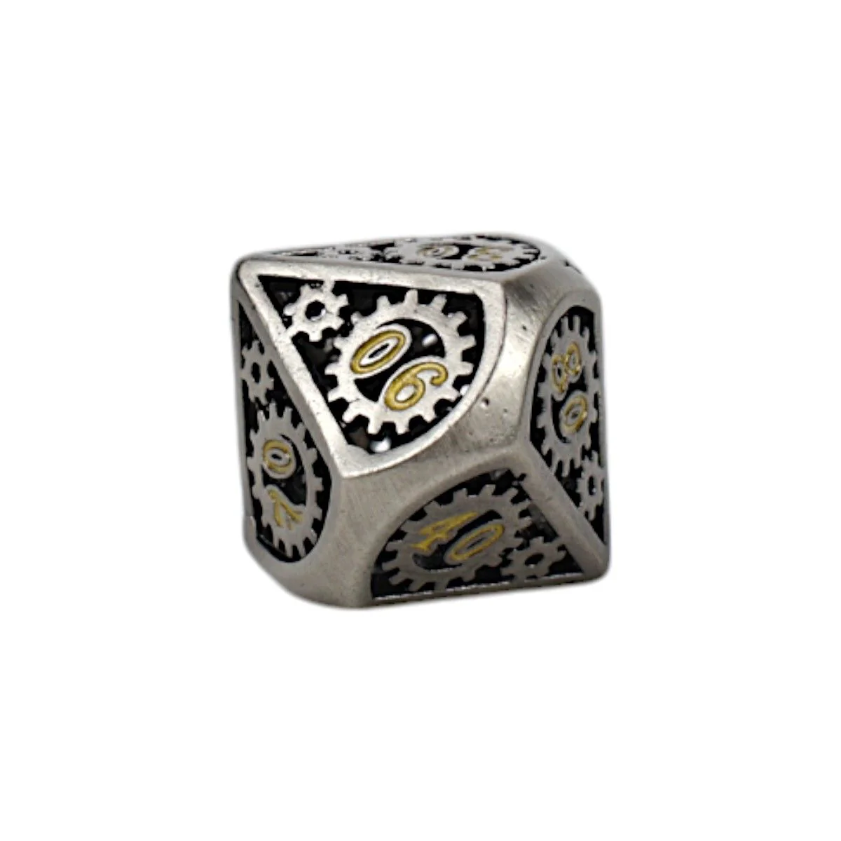 Let's Play Games - Clockwork Sun Dice Set - Chrome/Gold - Image 4