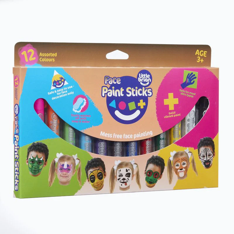 Little Brian Face Paint Sticks Classic 12 pk